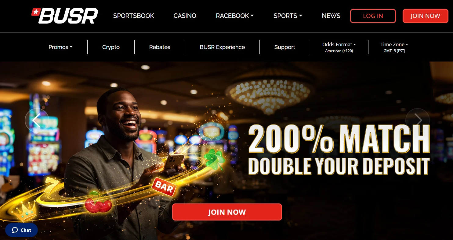 BUSR sportsbook homepage overview
